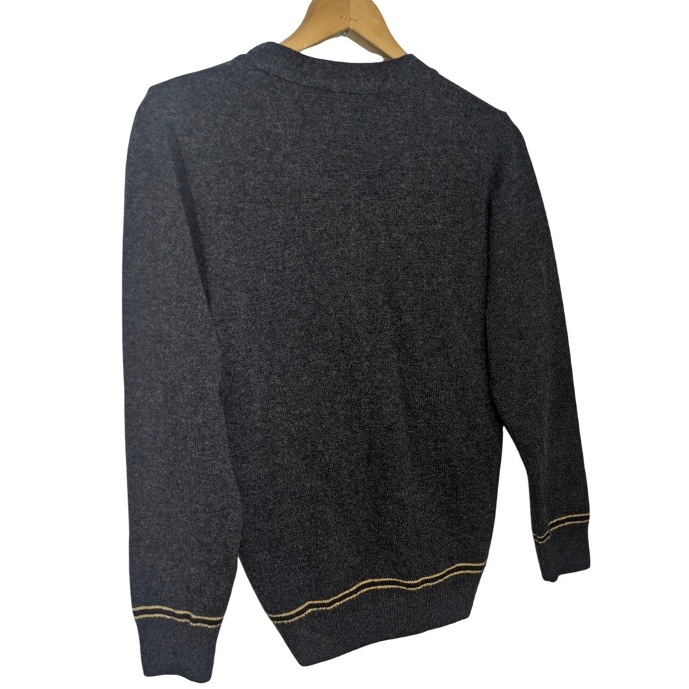 Harry Potter Universal Studios Hufflepuff Wool Cardigan Grey XS NWT - Picture 3 of 6